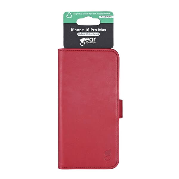 Gear Wallet 3 kortpladser Magseries Dyb Rød - iPhone 16 Pro Max