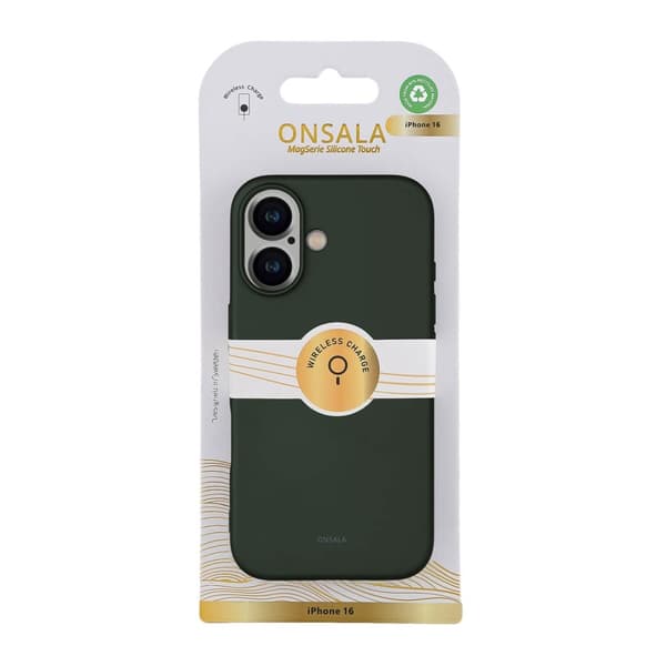 Onsala Mobilskal med Silikonkänsla Olive Green - iPhone 16