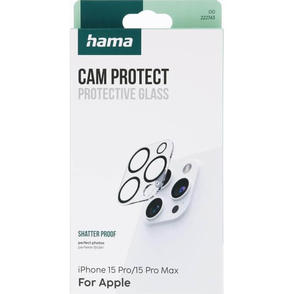 Hama Camera Protective Glass iPhone 15 Pro/15 Pro Max