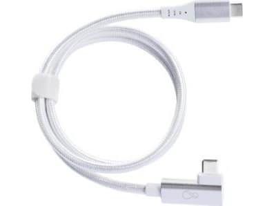 Bachmann Ochno USB-C kaapeli kulmikas 0,7m hopea - kaapeli - digitaalinen/data - 0,7 m (920.0007)