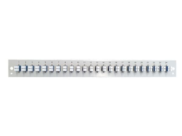 Utstyrt frontpanel med 24 x LC Duplex-kobling OS2 svart (SB-FP-S-24SC-S-OS2) Sort