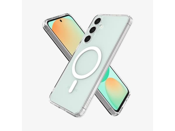 Spigen Ultra Hybrid Metal Ring (MagFit) Galaxy S24 FE Case White, Cover, Samsung, Galaxy S24 FE, 17 cm (6.7"), Transparent, White