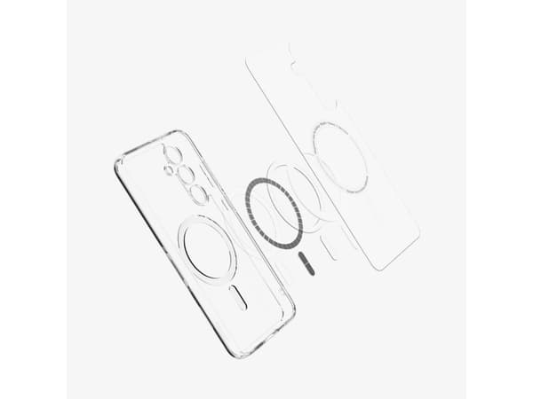 Spigen Ultra Hybrid Metal Ring (MagFit) Galaxy S24 FE Case White, Cover, Samsung, Galaxy S24 FE, 17 cm (6.7"), Transparent, White