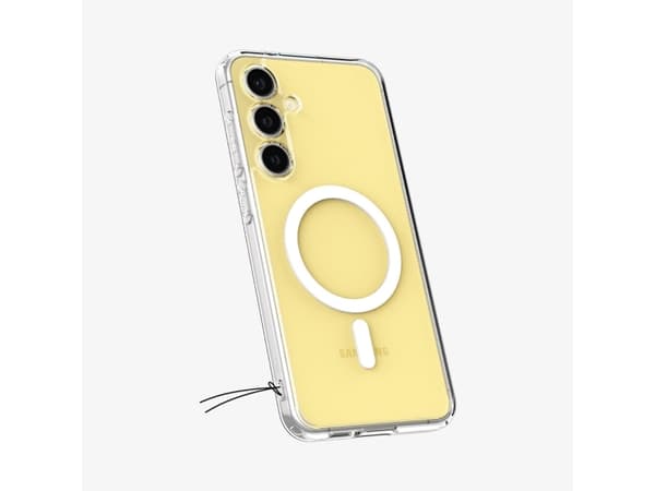 Spigen Ultra Hybrid Metal Ring (MagFit) Galaxy S24 FE Case White, Cover, Samsung, Galaxy S24 FE, 17 cm (6.7"), Transparent, White