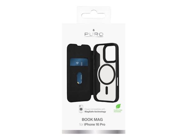 PURO Book Mag 2, Folie, Apple, iPhone 16 Pro, 16 cm (6,3"), sortering, gjennomsiktig