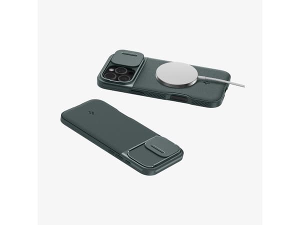 Spigen Optik Armor (MagFit), Omslag, Apple, iPhone 16 Pro Max, 17,5 cm (6.9"), Grön