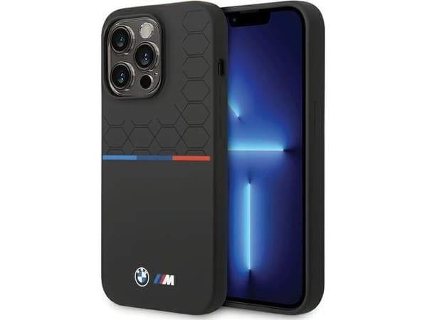 BMW Silikoni kuvio Apple iPhone 15 Pro - tapauksessa puhelimen musta