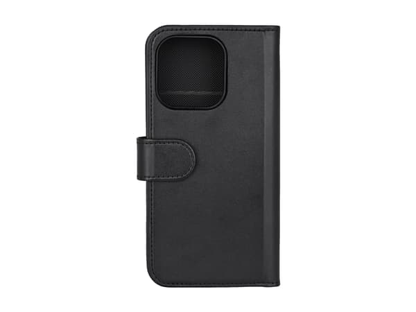 DELTACO - Lommebok for mobiltelefon - 2-i-1, magnetisk - MagSafe-samsvar - veganlær, PU-skinn (termoplastisk polyuretan + polykarbonat) - svart - for