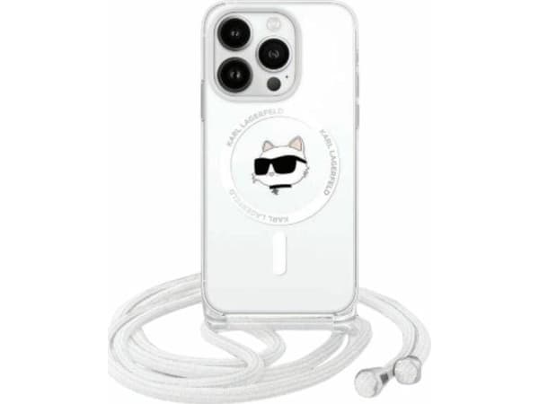 Karl Lagerfeld Karl Lagerfeld KLHMP16SHCCHNT iPhone 16 6.1" hardcase transparent IML Choupette Head & Cord Magsafe