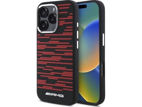 Mercedes AMG AMHMP16L24SSRK Apple iPhone 16 Pro 6.3&quot; telefonveske svart Silikon Graphics MagSafe