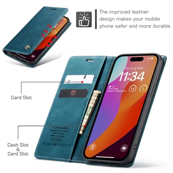 CASEME Retro tegnebog taske til iPhone 16 Pro Max