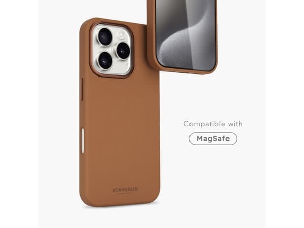 Vonmählen Like Leather Case, Etui, Apple, iPhone 16 Pro Max, 17,5 cm (6.9"), Brun