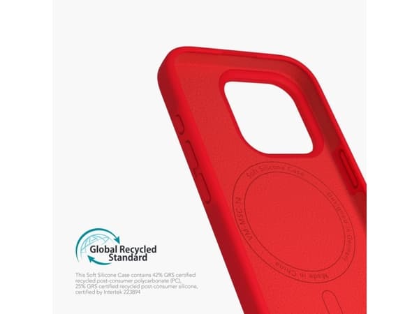 Vonmählen Soft Silicone Case, Omslag, Apple, iPhone 16 Pro, 16 cm (6.3"), Röd