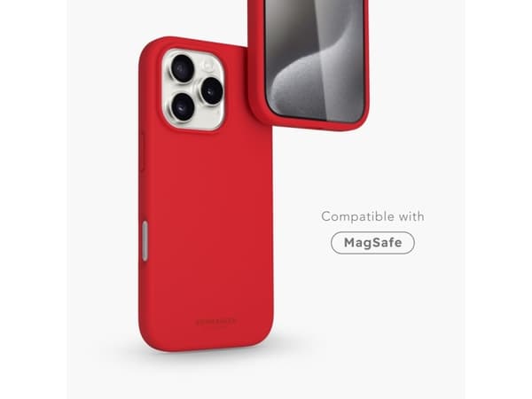 Vonmählen Soft Silicone Case, Omslag, Apple, iPhone 16 Pro, 16 cm (6.3"), Röd