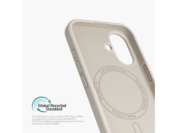 Vonmählen Soft Silicone Case, Etui, Apple, iPhone 16 Plus, 17 cm (6.7"), Krem