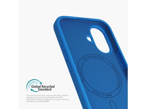 Vonmählen pehmeä silikonikotelo, kansi, Apple, iPhone 16, 15,5 cm (6,1"), sininen