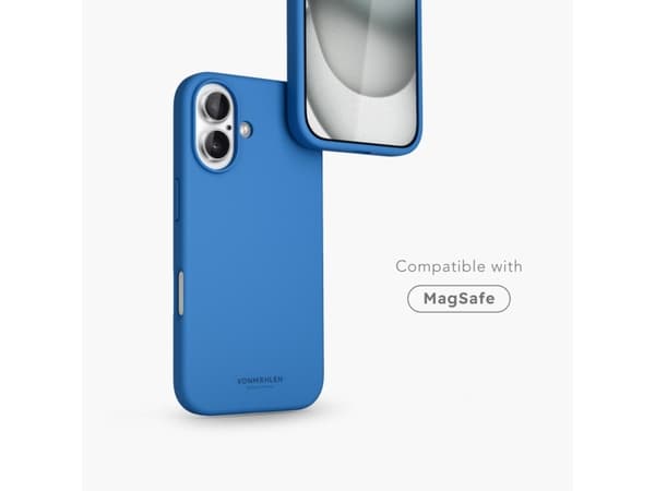 Vonmählen pehmeä silikonikotelo, kansi, Apple, iPhone 16, 15,5 cm (6,1"), sininen