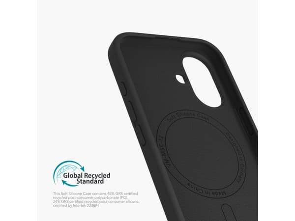 Vonmählen Pehmeä silikoni kotelo iPhone 16 musta