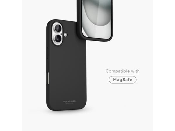 Vonmählen Pehmeä silikoni kotelo iPhone 16 musta