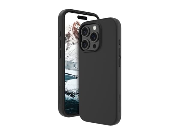dbramante1928 Costa Rica - Baksidesskydd för mobiltelefon - plast, silikon, återvinningsbar plast - nattsvart - för Apple iPhone 16 Pro Max