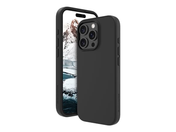 dbramante1928 Costa Rica - Baksidesskydd för mobiltelefon - plast, silikon, återvinningsbar plast - nattsvart - för Apple iPhone 16 Pro Max
