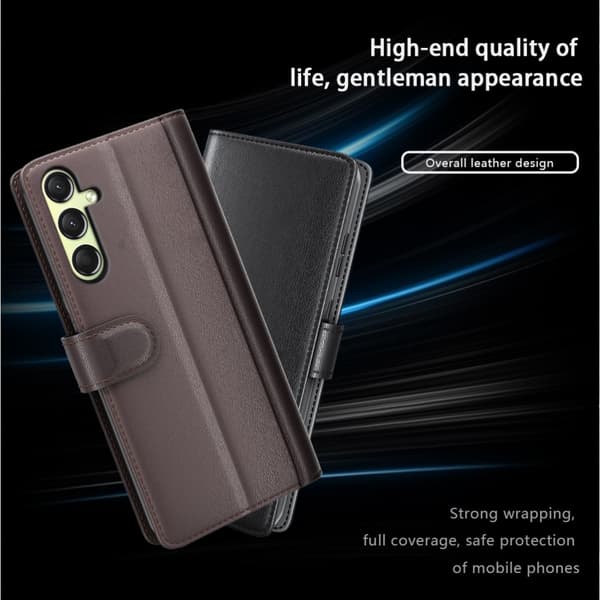 Äkta Läderfodral Samsung Galaxy A16 Brun