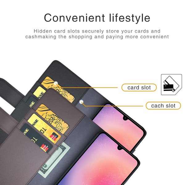 Äkta Läderfodral Samsung Galaxy A16 Brun