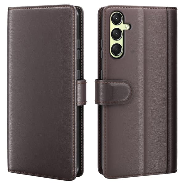 Äkta Läderfodral Samsung Galaxy A16 Brun