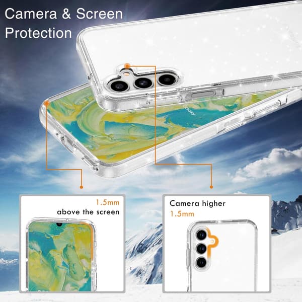Samsung Galaxy A16 Skal Glitter Transparent