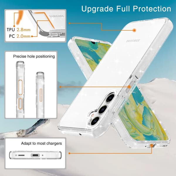 Samsung Galaxy A16 Skal Glitter Transparent