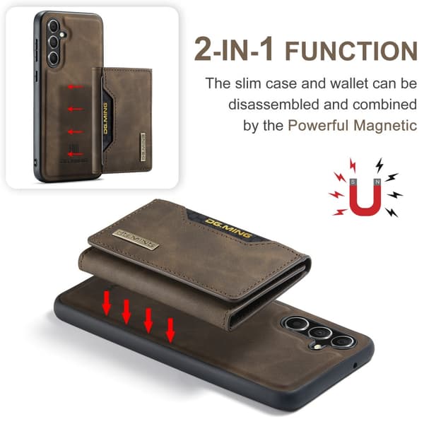 DG.MING 2 in 1 Magnetic Card Slot Case Samsung Galaxy A16 Brown