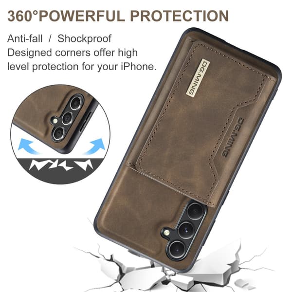 DG.MING 2 in 1 Magnetic Card Slot Case Samsung Galaxy A16 Brown