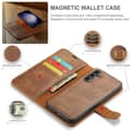 Miniatyrbild 5 av 8: DG.MING 2-in-1 Magnet Wallet Samsung Galaxy A16 Cognac