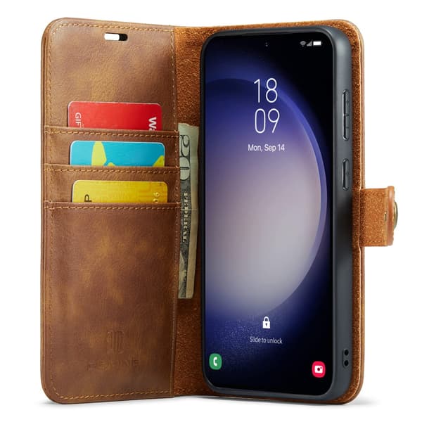 DG.MING 2-in-1 Magnet Wallet Samsung Galaxy A16 Cognac
