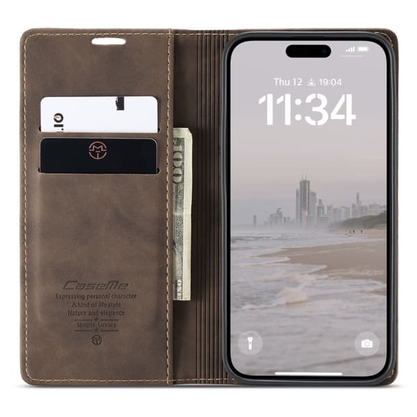 CASEME Retro lompakkokotelo iPhone 16 Plus
