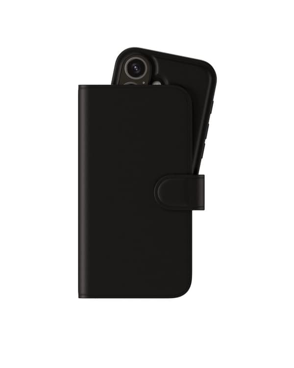 Holdit Case Cover Lommebok-deksel Magnet Plus Svart til iPhone 16 Plus