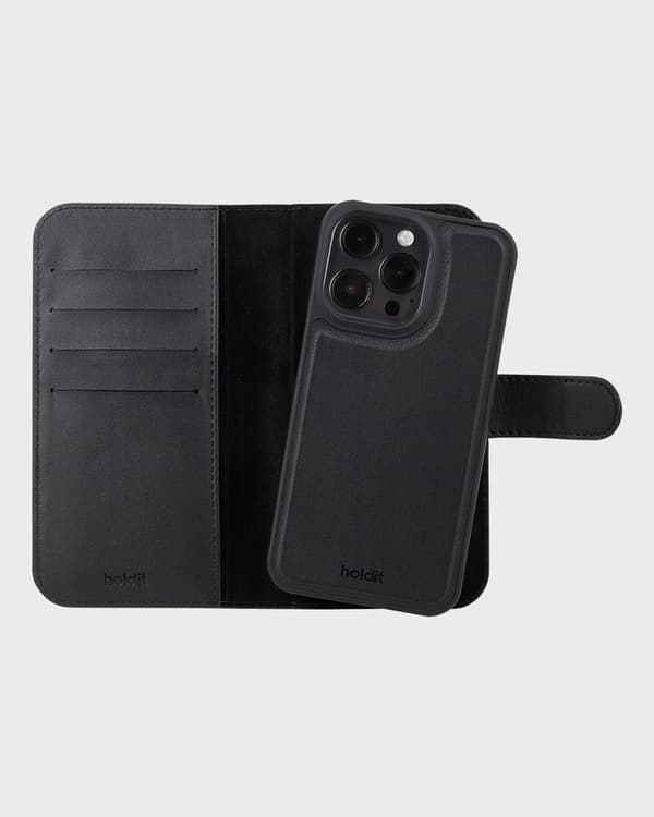 Holdit Fodral Skal Wallet Case Magnet Plus Black till iPhone 16 Pro Max