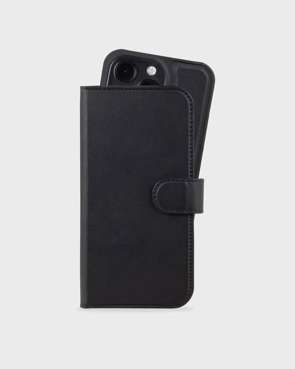 Holdit Cover Lompakkokotelo Magnet Plus Black iPhone 16 Pro Max