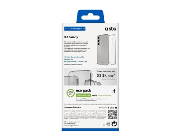 SBS TESKINSAS24FET, Cover, Samsung, Samsung Galaxy S24 FE, 17 cm (6.7"), Transparent