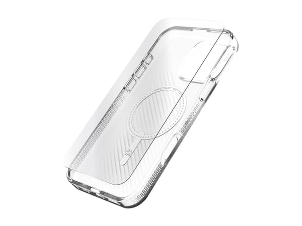 Zagg Luxe + Glass 360 - Baksidesskydd för mobiltelefon - MagSafe-kompatibilitet - grafen - klar - med skärmskyddare - för Apple iPhone 16 Pro Max