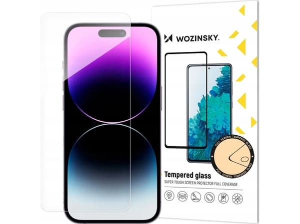 Wozinsky Full Cover Joustava lasi hybridi koko näytön joustava lasi iPhone 16 Plus -puhelimelle