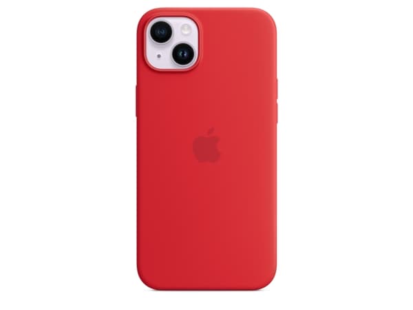 Apple - Baksidedeksel for mobiltelefon - MagSafe-samsvar - silikon - rød - for iPhone 14 Plus
