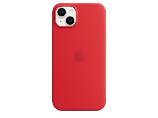 Apple - Baksidedeksel for mobiltelefon - MagSafe-samsvar - silikon - rød - for iPhone 14 Plus