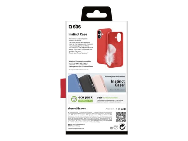 SBS TEINSTIP1661R, Cover, iPhone 16, 15.5 cm (6.1"), Red