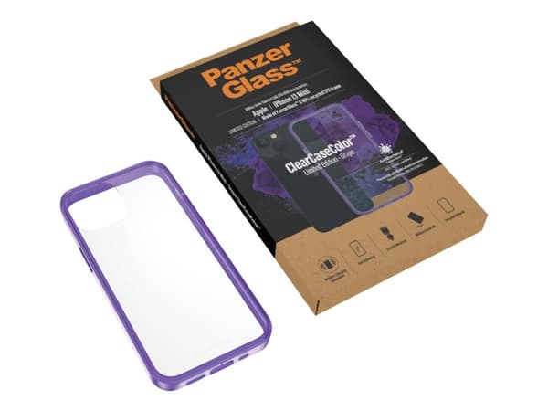 PanzerGlass ClearCaseColor - Limited Edition - Mobiltelefon bakdeksel - 60 % resirkulert termoplastisk polyuretan (TPU) ramme - Grape Clear Back - fo