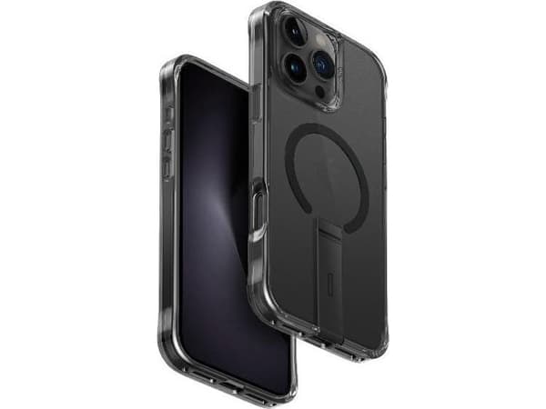 Uniq Etui UNIQ Eleva with Vertica Stand Apple iPhone 16 Pro Max czarny/carbon black