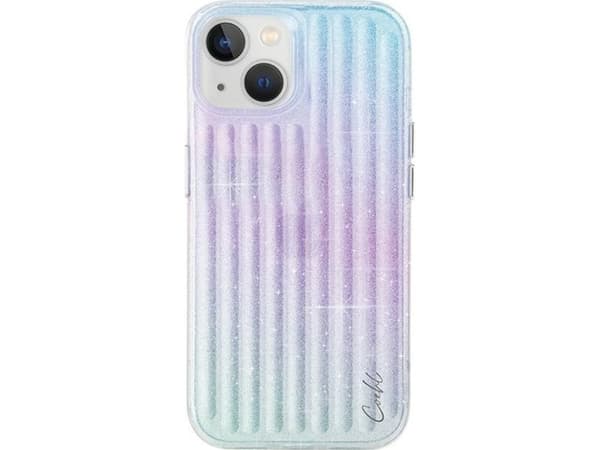UNIQ Coehl lineaarinen kotelo iPhone 15 - vaaleanpunainen ja sininen
