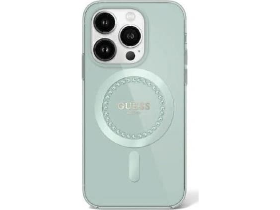 Guess Guess GUHMP16XPFTDTEN iPhone 16 Pro Max 6.9" zielony/green hardcase IML Rhinestones MagSafe