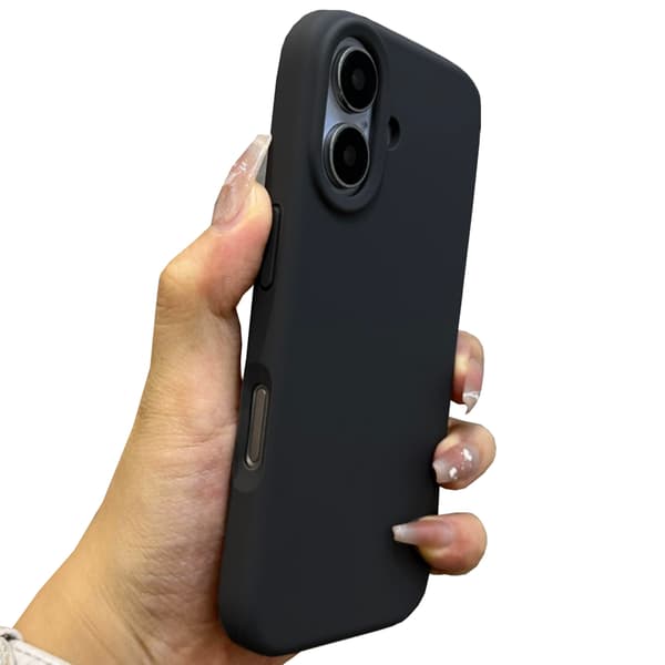 iPhone 16 Plus - Exklusivt Stilrent Mattbehandlat Tunt Skal Svart