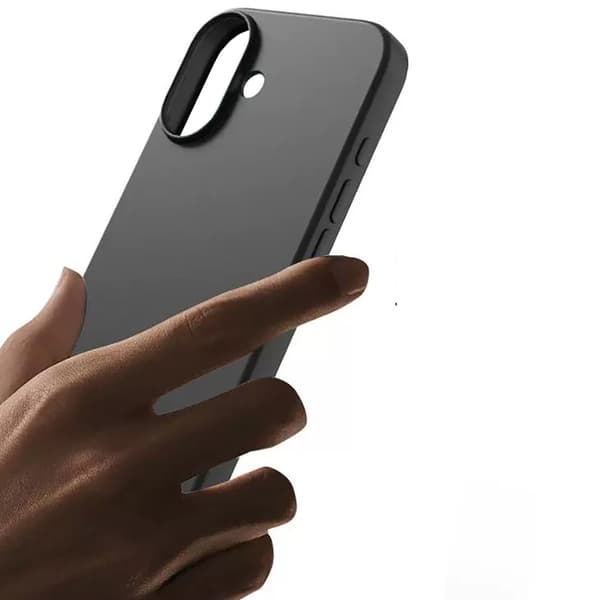 iPhone 16 Plus - Exklusivt Stilrent Mattbehandlat Tunt Skal Svart